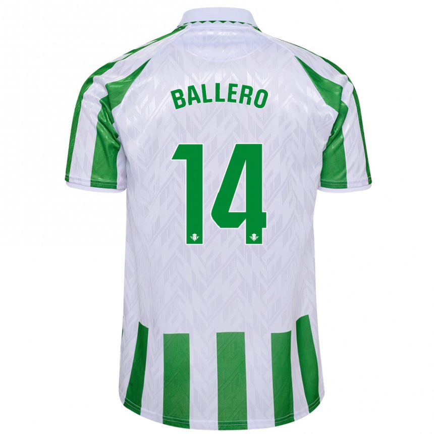 Vaikiškas Sander Ballero #14 Žalia Baltos Juostelės Namų Marškinėliai 2024/25 T-Shirt