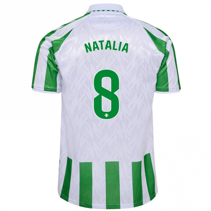 Vaikiškas Natalia Montilla Martinez #8 Žalia Baltos Juostelės Namų Marškinėliai 2024/25 T-Shirt