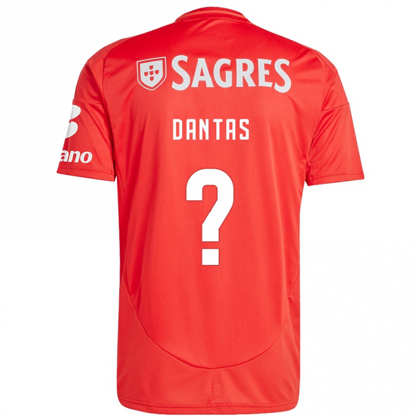 Vaikiškas Tiago Dantas #0 Raudona Balta Namų Marškinėliai 2024/25 T-Shirt