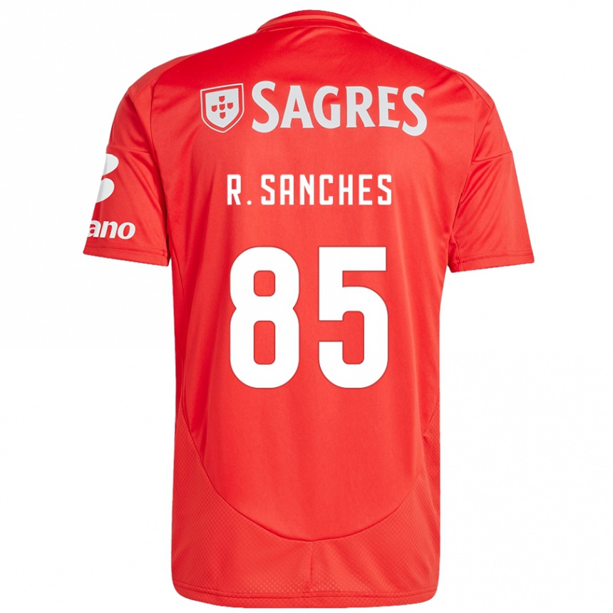 Vaikiškas Renato Sanches #85 Raudona Balta Namų Marškinėliai 2024/25 T-Shirt