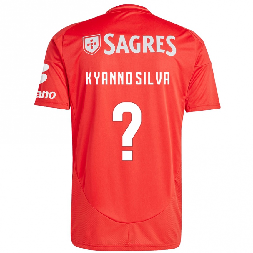 Vaikiškas Kyanno Silva #0 Raudona Balta Namų Marškinėliai 2024/25 T-Shirt