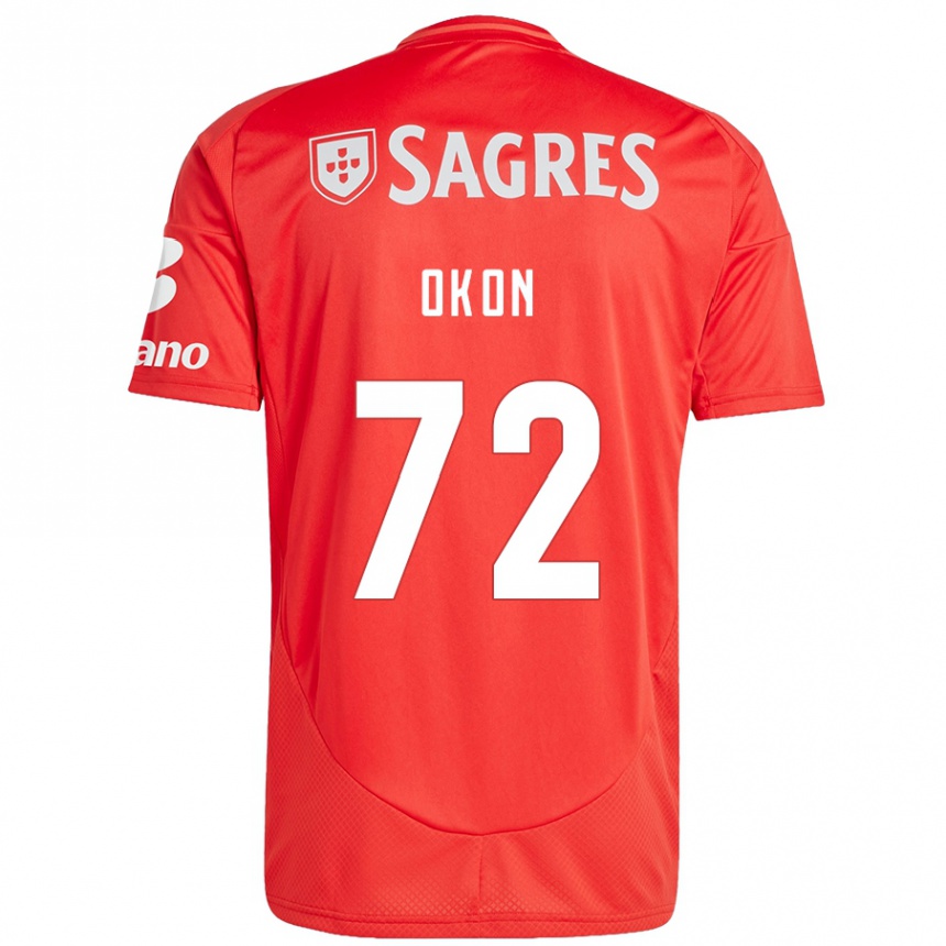 Vaikiškas Paul Okon #72 Raudona Balta Namų Marškinėliai 2024/25 T-Shirt