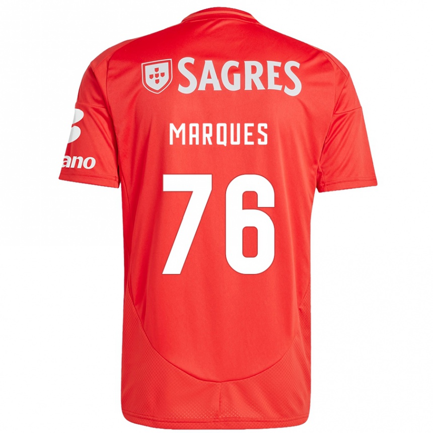 Vaikiškas Gustavo Marques #76 Raudona Balta Namų Marškinėliai 2024/25 T-Shirt