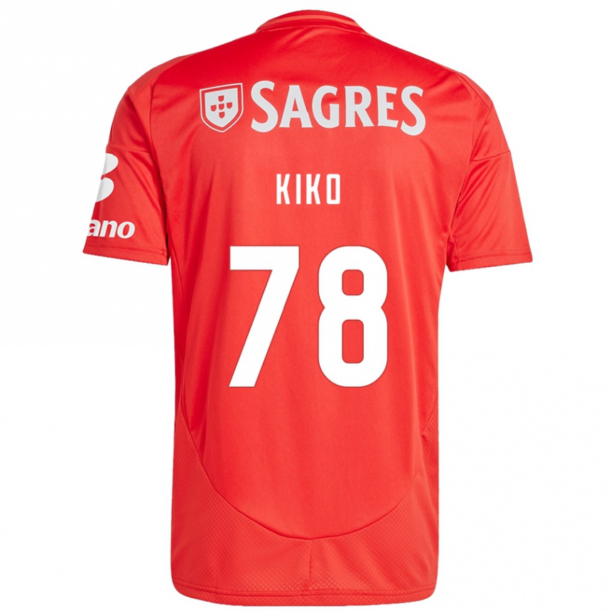 Vaikiškas Kiko #78 Raudona Balta Namų Marškinėliai 2024/25 T-Shirt