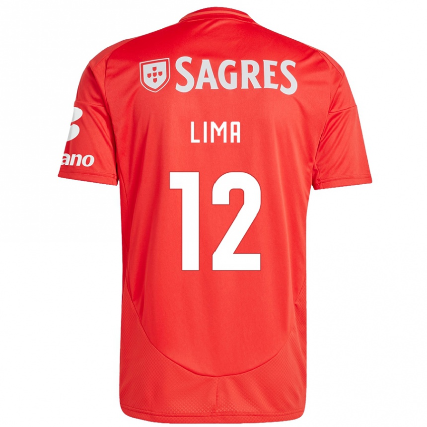 Vaikiškas Thaís Lima #12 Raudona Balta Namų Marškinėliai 2024/25 T-Shirt