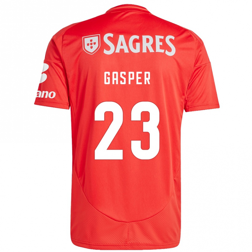 Vaikiškas Anna Gasper #23 Raudona Balta Namų Marškinėliai 2024/25 T-Shirt