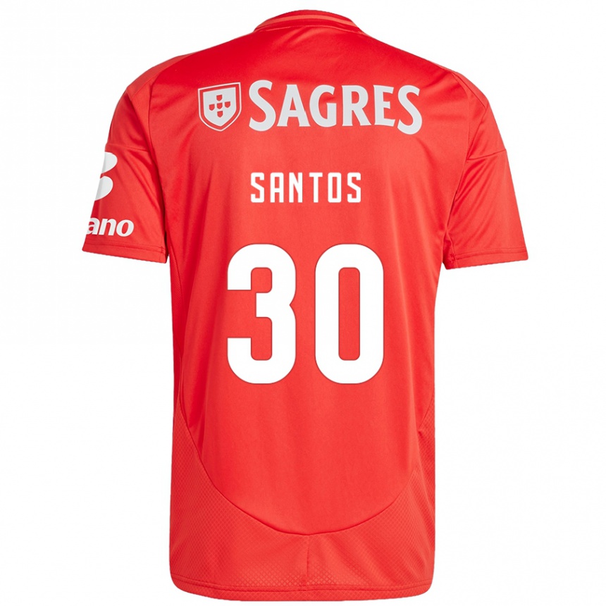 Vaikiškas Daniela Santos #30 Raudona Balta Namų Marškinėliai 2024/25 T-Shirt