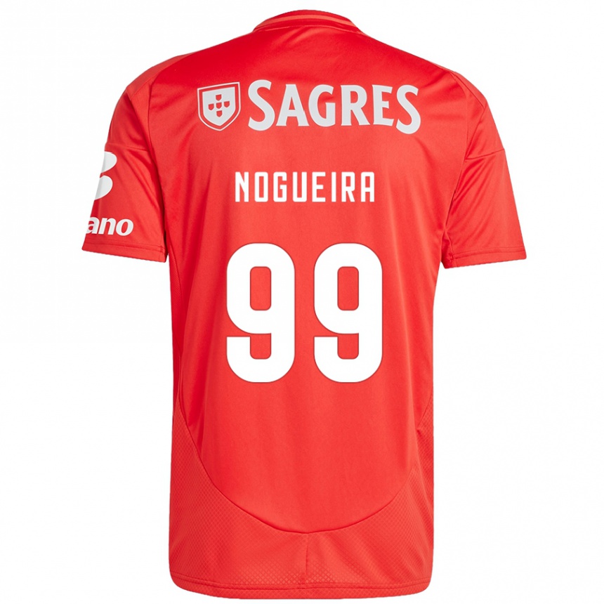 Vaikiškas Beatriz Nogueira #99 Raudona Balta Namų Marškinėliai 2024/25 T-Shirt