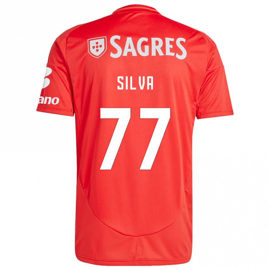 Vaikiškas Jessica Silva #77 Raudona Balta Namų Marškinėliai 2024/25 T-Shirt