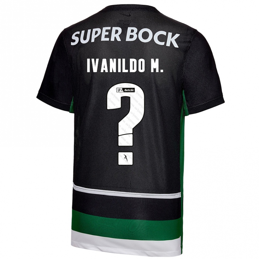 Vaikiškas Ivanildo Mendes #0 Juoda Balta Žalia Namų Marškinėliai 2024/25 T-Shirt