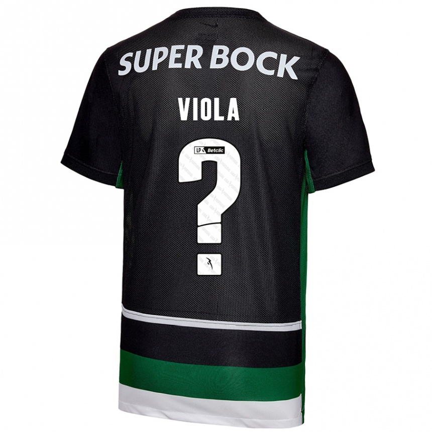 Vaikiškas Rodrigo Viola #0 Juoda Balta Žalia Namų Marškinėliai 2024/25 T-Shirt