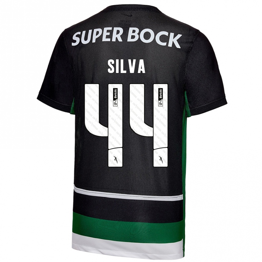 Vaikiškas Pedro Silva #44 Juoda Balta Žalia Namų Marškinėliai 2024/25 T-Shirt