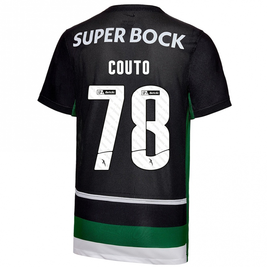 Vaikiškas Mauro Couto #78 Juoda Balta Žalia Namų Marškinėliai 2024/25 T-Shirt