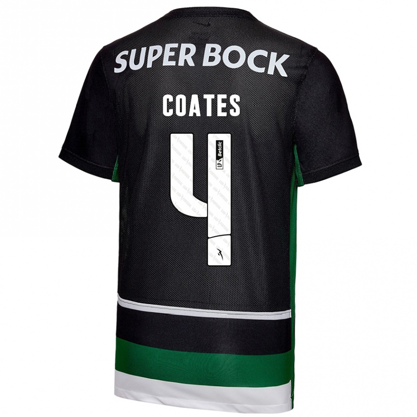 Vaikiškas Sebastián Coates #4 Juoda Balta Žalia Namų Marškinėliai 2024/25 T-Shirt