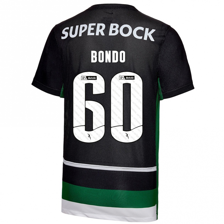 Vaikiškas Pedro Bondo #60 Juoda Balta Žalia Namų Marškinėliai 2024/25 T-Shirt