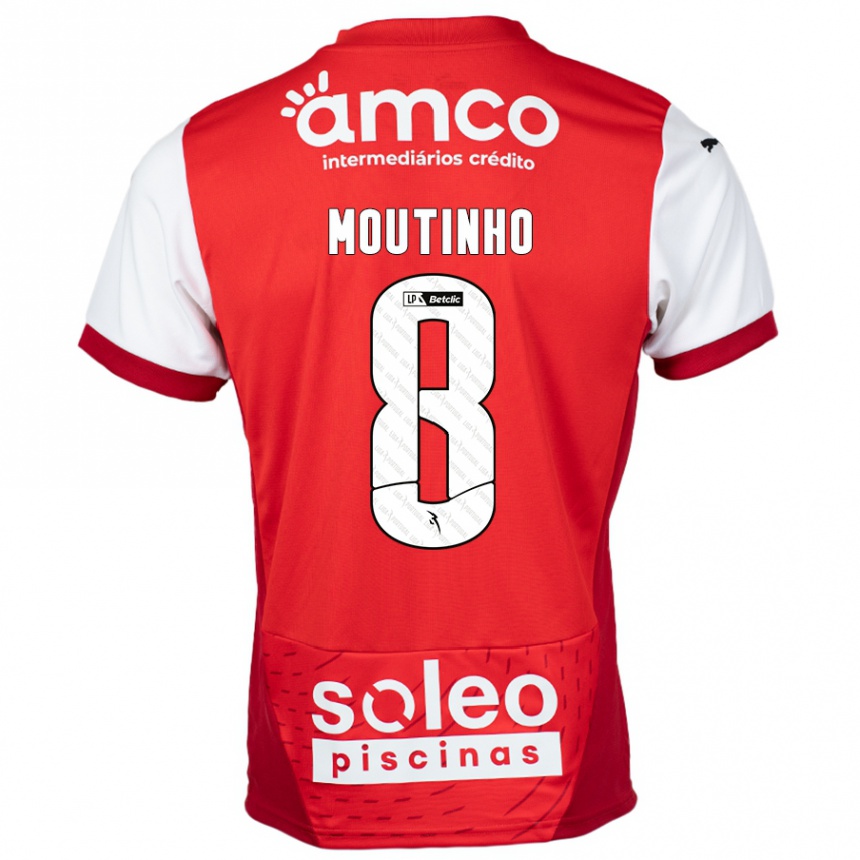 Vaikiškas João Moutinho #8 Raudona Balta Namų Marškinėliai 2024/25 T-Shirt