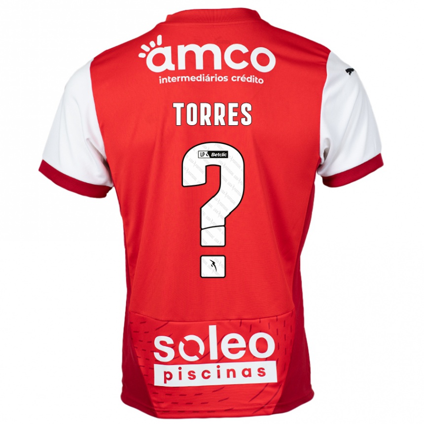 Vaikiškas Marco Torres #0 Raudona Balta Namų Marškinėliai 2024/25 T-Shirt