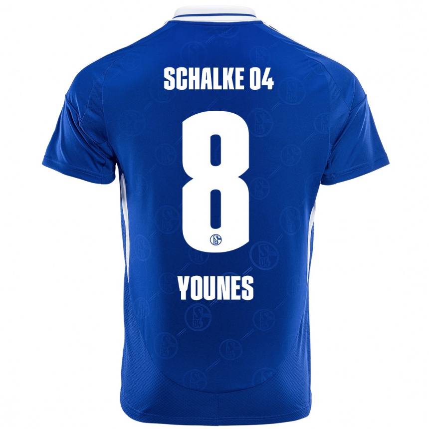 Vaikiškas Amin Younes #8 Karališkoji Mėlyna Namų Marškinėliai 2024/25 T-Shirt