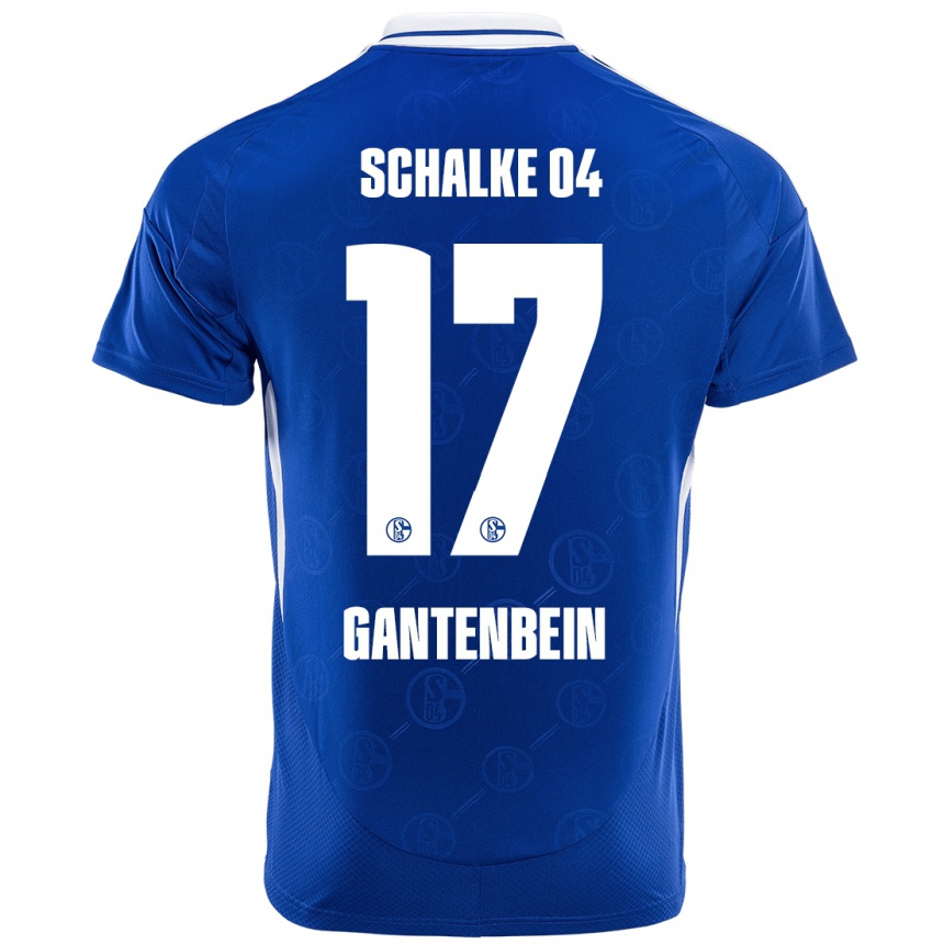 Vaikiškas Adrian Gantenbein #17 Karališkoji Mėlyna Namų Marškinėliai 2024/25 T-Shirt