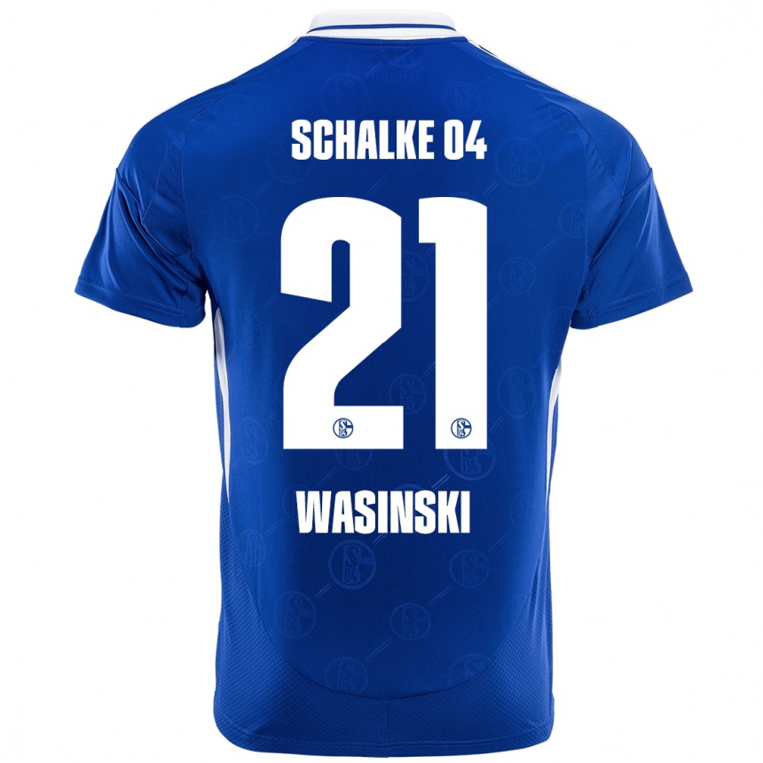 Vaikiškas Martin Wasinski #21 Karališkoji Mėlyna Namų Marškinėliai 2024/25 T-Shirt