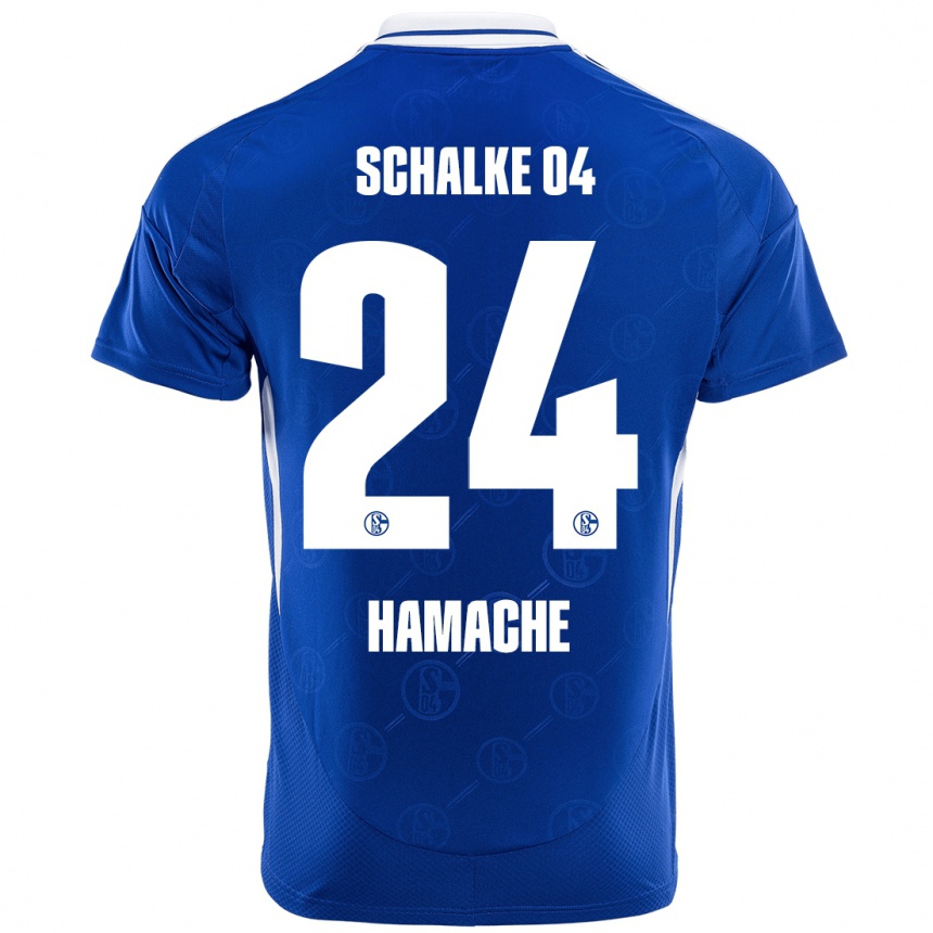 Vaikiškas Ilyes Hamache #24 Karališkoji Mėlyna Namų Marškinėliai 2024/25 T-Shirt