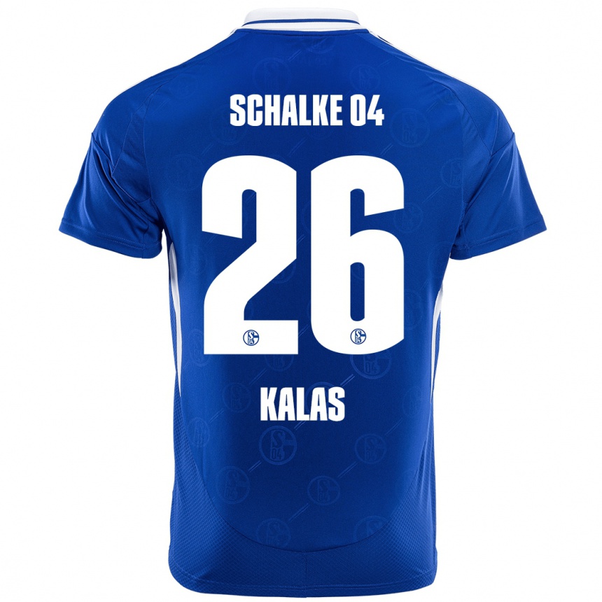 Vaikiškas Tomas Kalas #26 Karališkoji Mėlyna Namų Marškinėliai 2024/25 T-Shirt