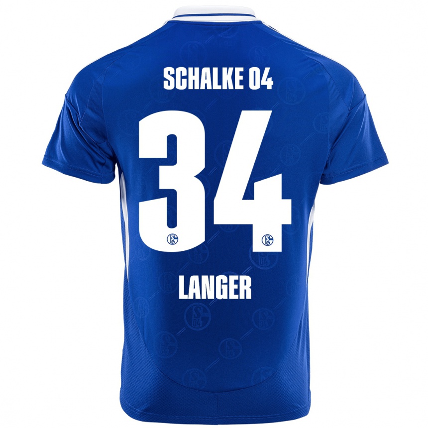 Vaikiškas Michael Langer #34 Karališkoji Mėlyna Namų Marškinėliai 2024/25 T-Shirt