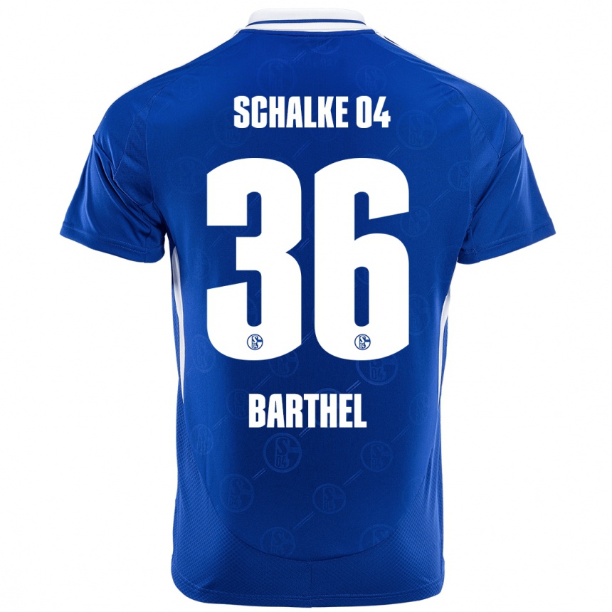 Vaikiškas Niklas Barthel #36 Karališkoji Mėlyna Namų Marškinėliai 2024/25 T-Shirt