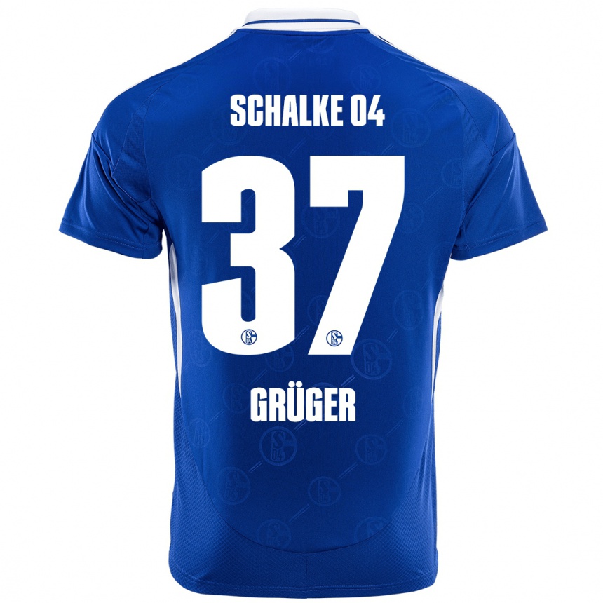 Vaikiškas Max Grüger #37 Karališkoji Mėlyna Namų Marškinėliai 2024/25 T-Shirt