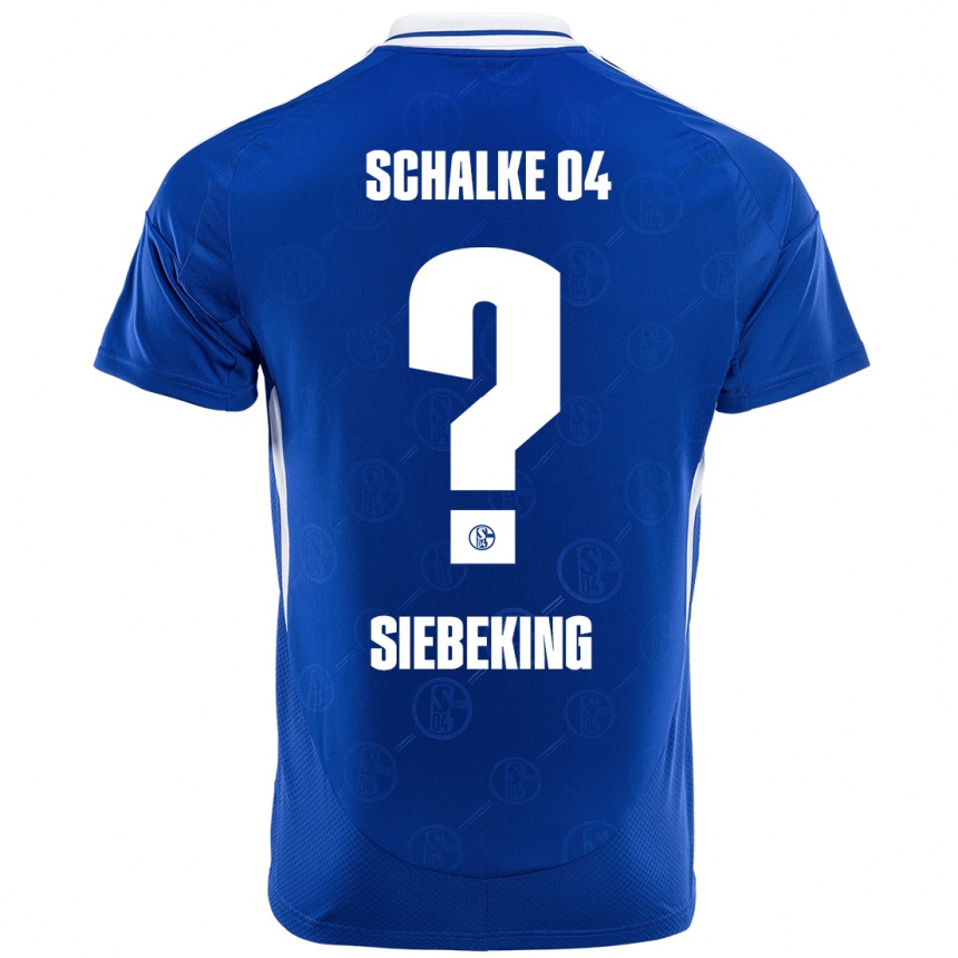 Vaikiškas Johannes Siebeking #0 Karališkoji Mėlyna Namų Marškinėliai 2024/25 T-Shirt