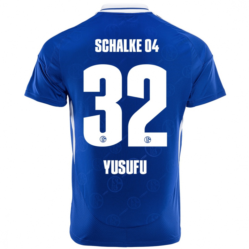 Vaikiškas Faaris Yusufu #32 Karališkoji Mėlyna Namų Marškinėliai 2024/25 T-Shirt