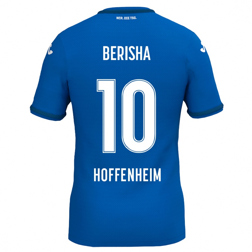 Vaikiškas Mergim Berisha #10 Karališkoji Mėlyna Namų Marškinėliai 2024/25 T-Shirt