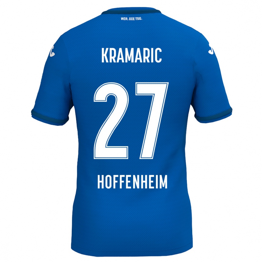 Vaikiškas Andrej Kramaric #27 Karališkoji Mėlyna Namų Marškinėliai 2024/25 T-Shirt