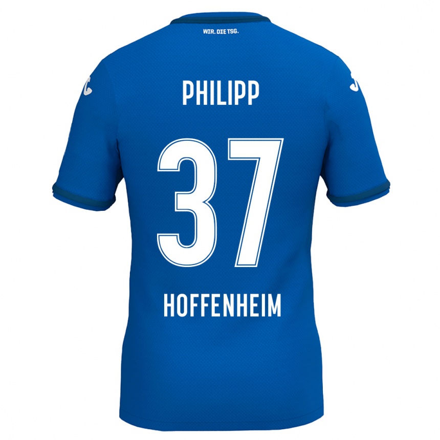 Vaikiškas Luca Philipp #37 Karališkoji Mėlyna Namų Marškinėliai 2024/25 T-Shirt