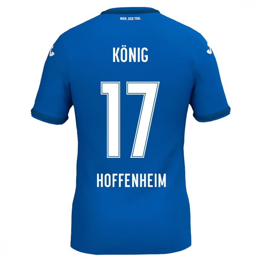 Vaikiškas Noah König #17 Karališkoji Mėlyna Namų Marškinėliai 2024/25 T-Shirt