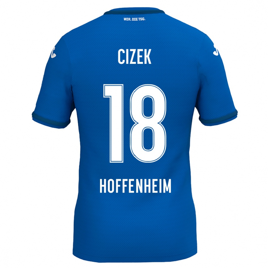 Vaikiškas Krystof Cizek #18 Karališkoji Mėlyna Namų Marškinėliai 2024/25 T-Shirt