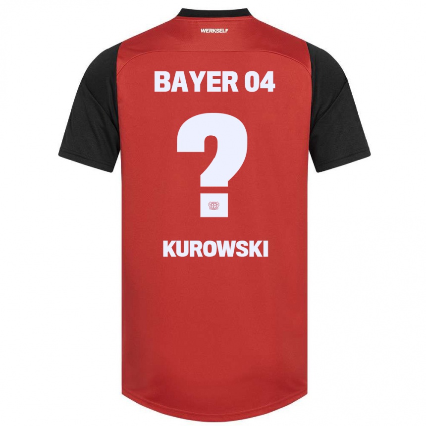 Vaikiškas Julien Kurowski #0 Raudona Juoda Namų Marškinėliai 2024/25 T-Shirt