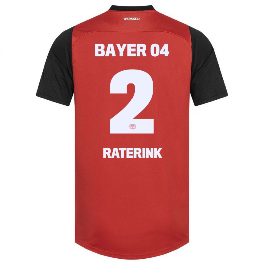 Vaikiškas Othniël Raterink #2 Raudona Juoda Namų Marškinėliai 2024/25 T-Shirt