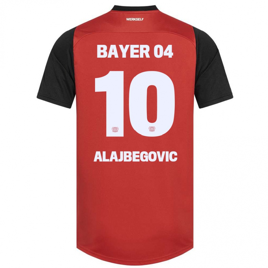 Vaikiškas Kerim Alajbegovic #10 Raudona Juoda Namų Marškinėliai 2024/25 T-Shirt