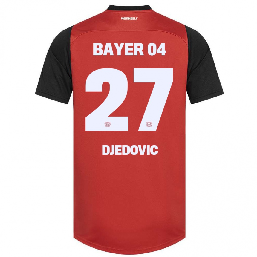 Vaikiškas Seldin Djedovic #27 Raudona Juoda Namų Marškinėliai 2024/25 T-Shirt