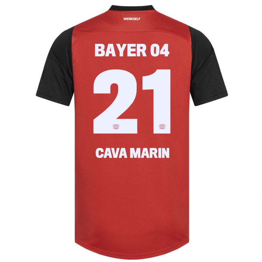 Vaikiškas Sofia Cava Marin #21 Raudona Juoda Namų Marškinėliai 2024/25 T-Shirt