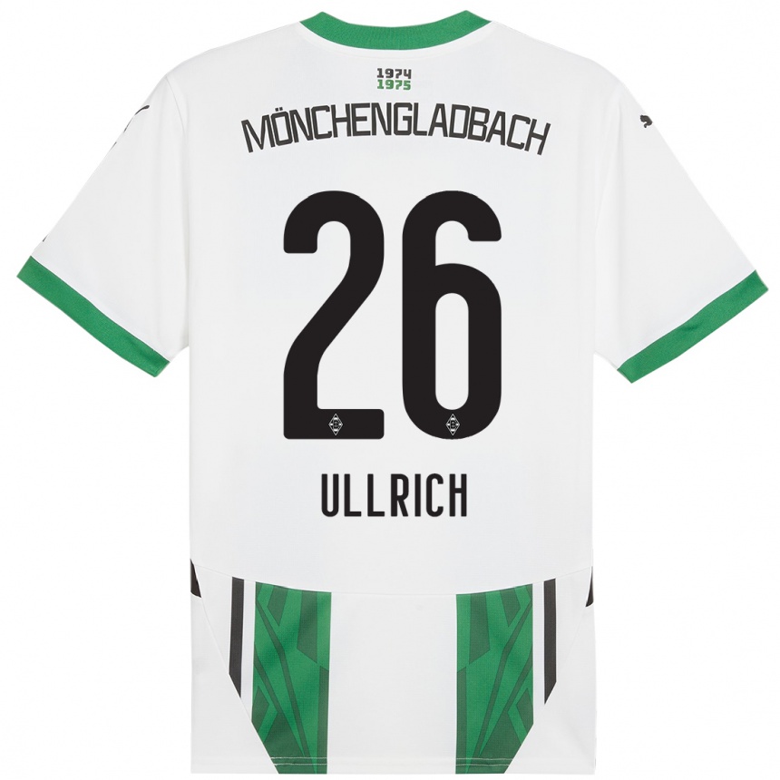 Vaikiškas Lukas Ullrich #26 Balta Žalia Namų Marškinėliai 2024/25 T-Shirt