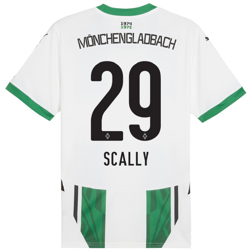 Vaikiškas Joe Scally #29 Balta Žalia Namų Marškinėliai 2024/25 T-Shirt