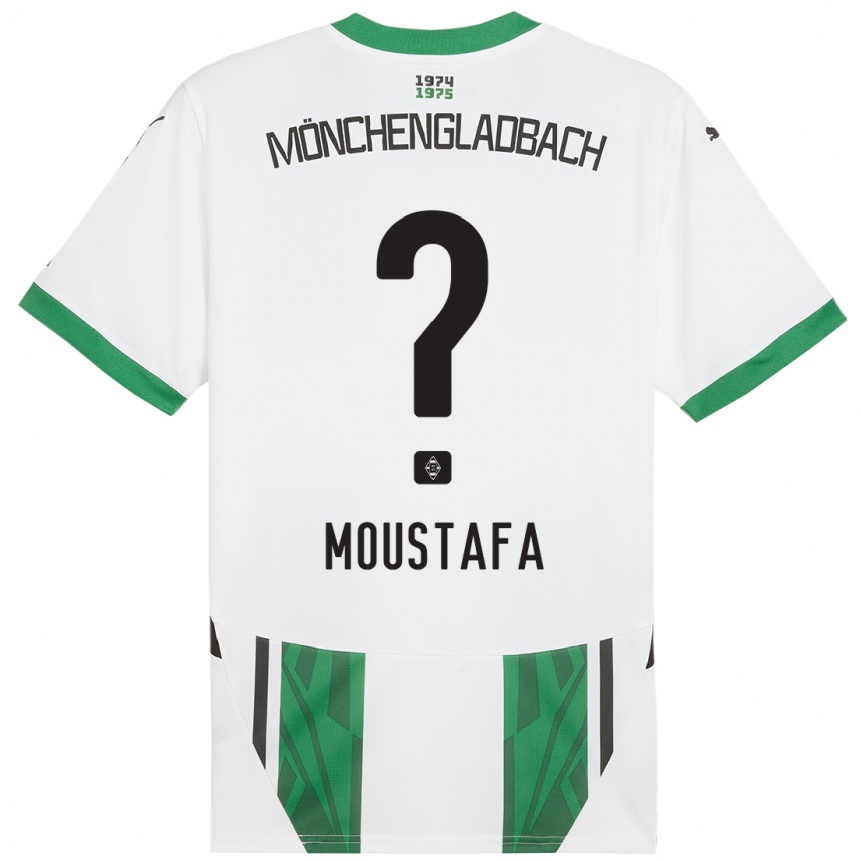 Vaikiškas Seif Ashraf Moustafa #0 Balta Žalia Namų Marškinėliai 2024/25 T-Shirt