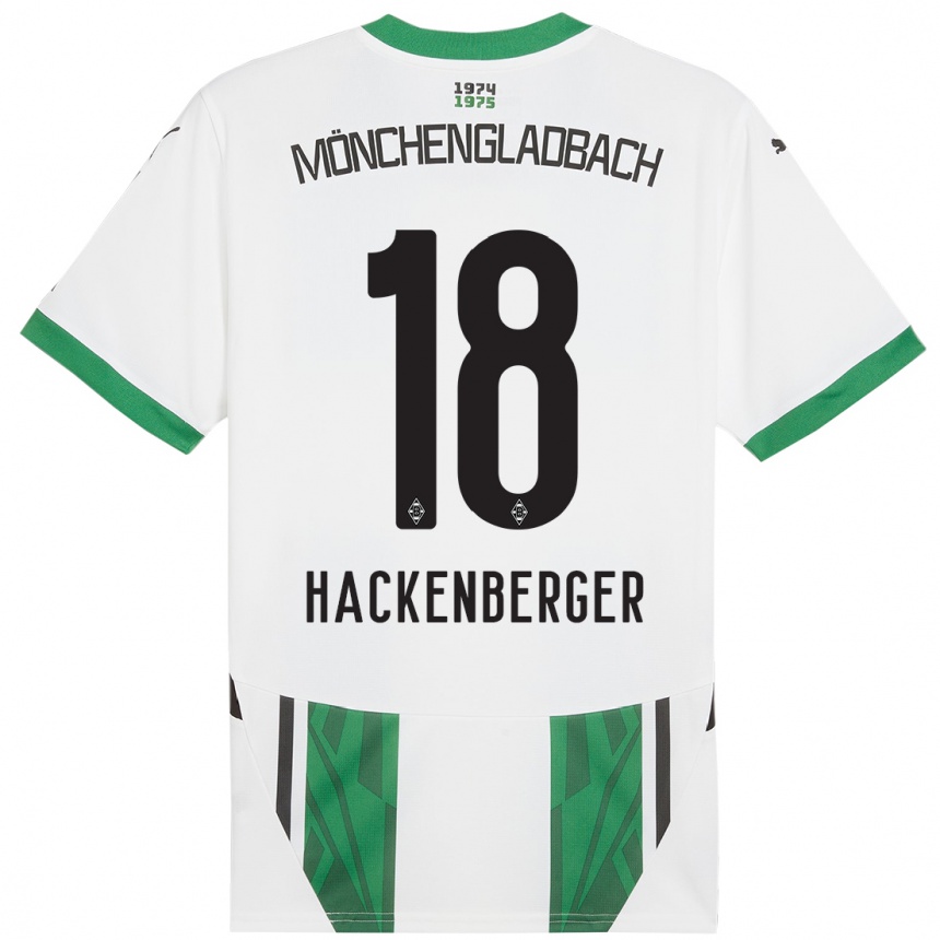 Vaikiškas Jessica Hackenberger #18 Balta Žalia Namų Marškinėliai 2024/25 T-Shirt