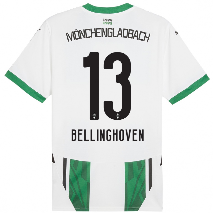 Vaikiškas Christina Bellinghoven #13 Balta Žalia Namų Marškinėliai 2024/25 T-Shirt