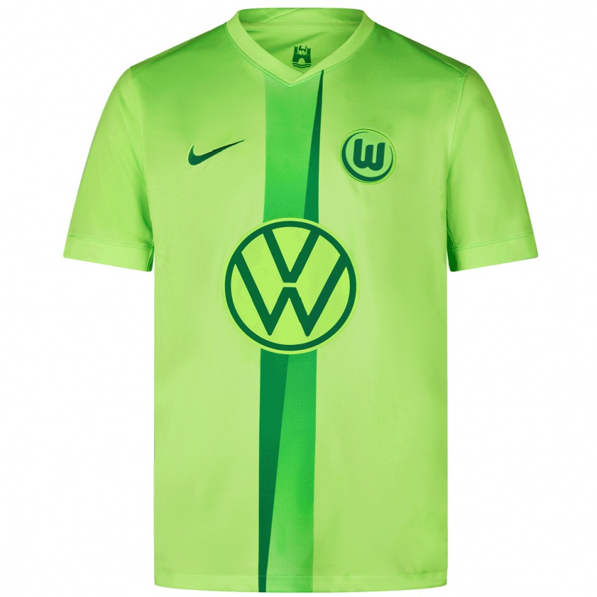 Vaikiškas Christian Östergaard #3 Fluorescencinė Žalia Namų Marškinėliai 2024/25 T-Shirt