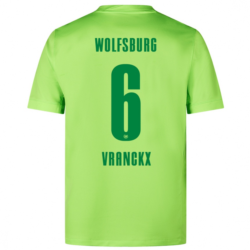 Vaikiškas Aster Vranckx #6 Fluorescencinė Žalia Namų Marškinėliai 2024/25 T-Shirt