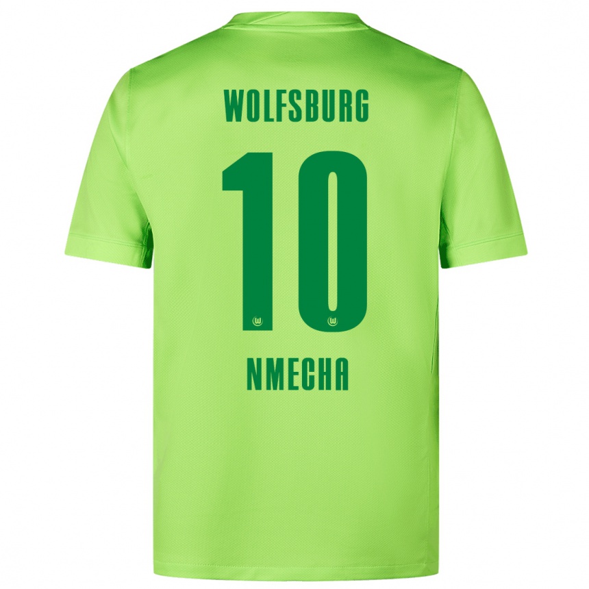 Vaikiškas Lukas Nmecha #10 Fluorescencinė Žalia Namų Marškinėliai 2024/25 T-Shirt