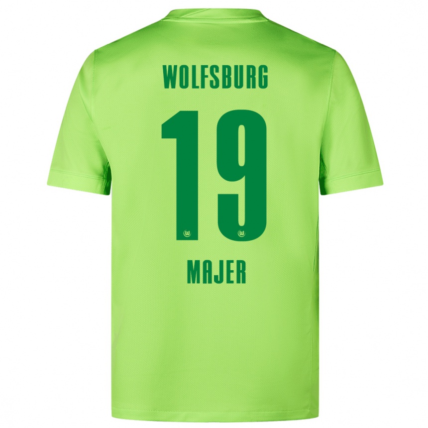 Vaikiškas Lovro Majer #19 Fluorescencinė Žalia Namų Marškinėliai 2024/25 T-Shirt